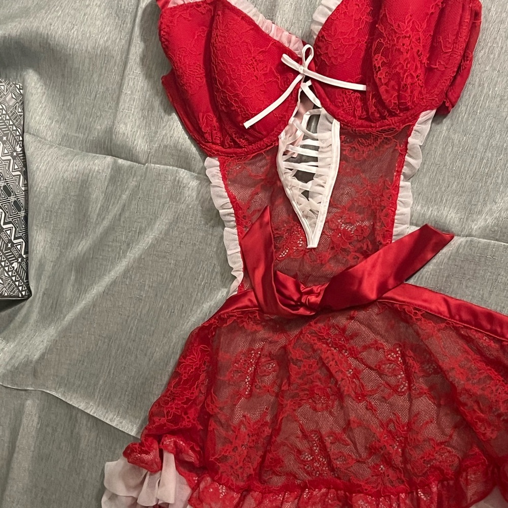 Victoria's Secret Red Lace Chemise